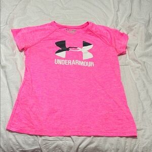 Under Armour Kids Neon Pink Short Sleeve Tee